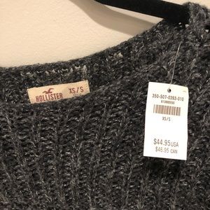 Hollister knit gray sweater xs/s